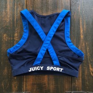NWOT Juicy Couture Sport Two-Tone Blue Workout Bra